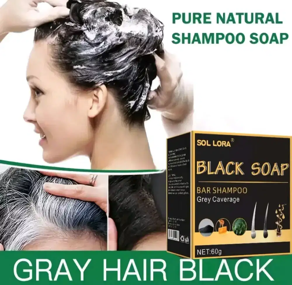 Sabun Rambut Uban BlackSoap 60g