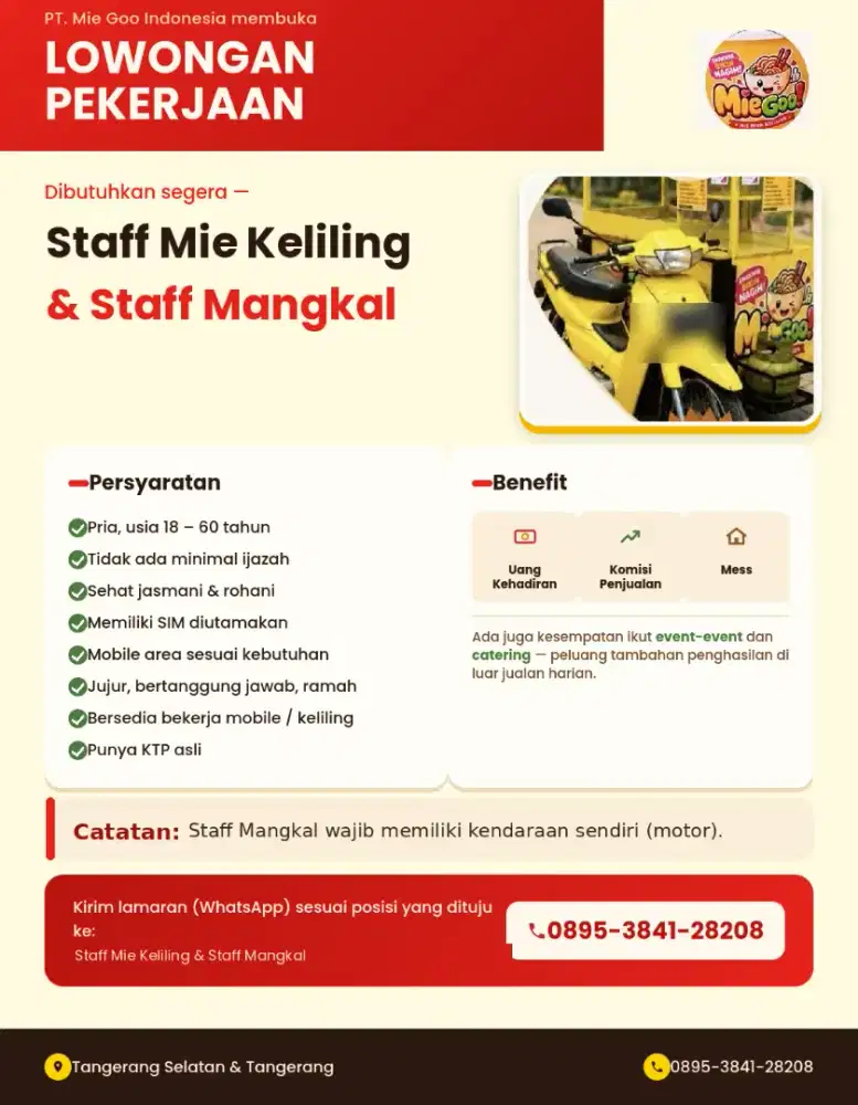 Staff keliling dan staff mangkal