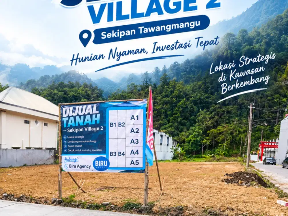 DIJUAL TANAH KAVLING PREMIUM – SEKIPAN, TAWANGMANGU, KARANGANYAR