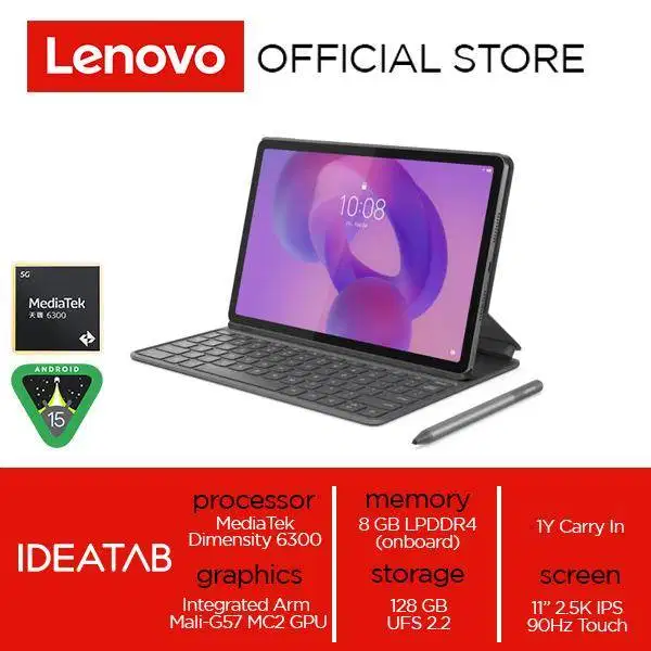 Lenovo Idea Tab Dimensity 6300 128GB UFS 8GB 11 2.5K IPS 90Hz