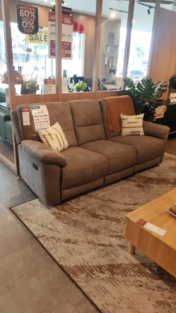 Beli sofa recliner 3 seater  gratis sofa recliner 1 seater