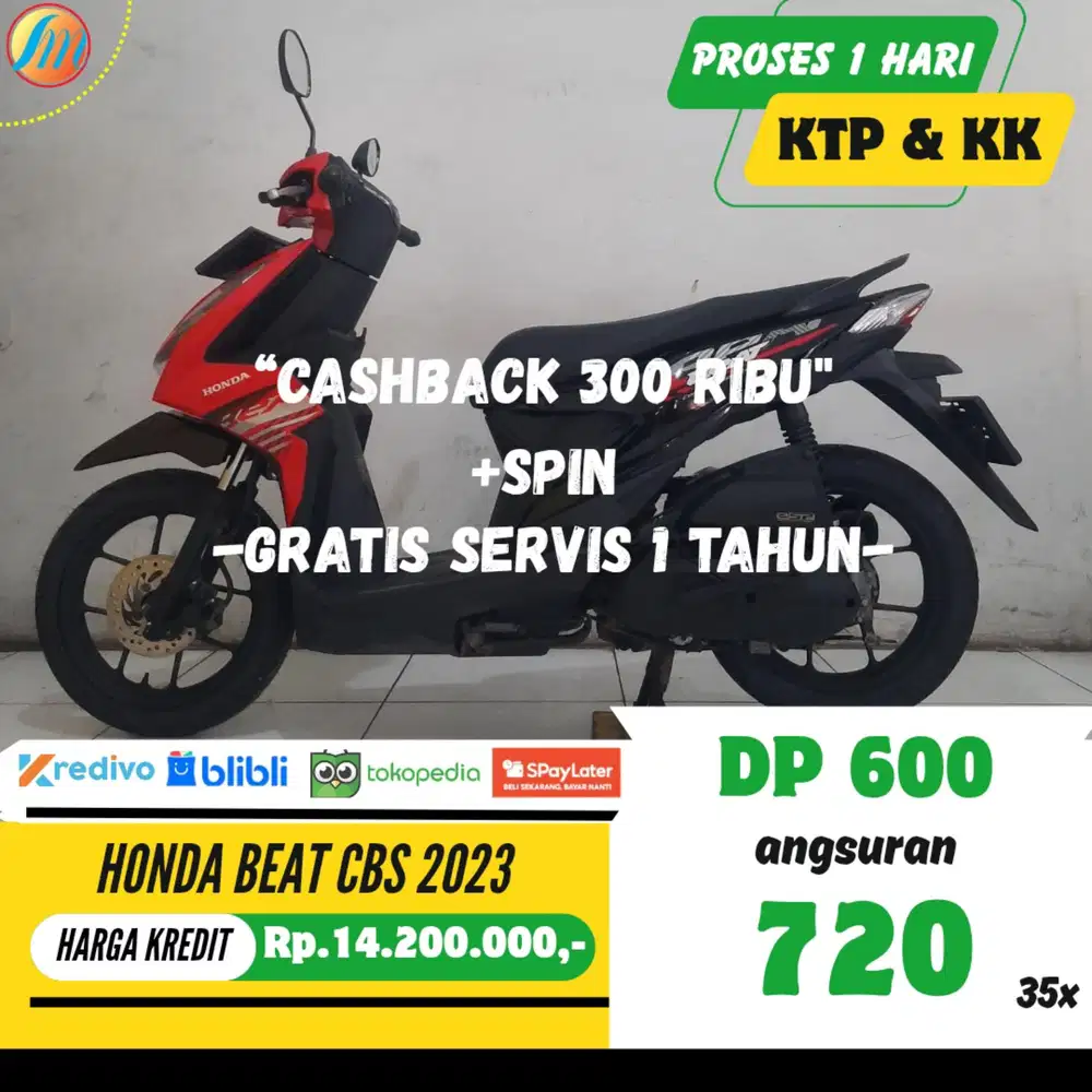 DP PROMO 600RB HONDA BEAT CBS 2023 ANGSURAN SANGAT RINGAN BERGARANSI