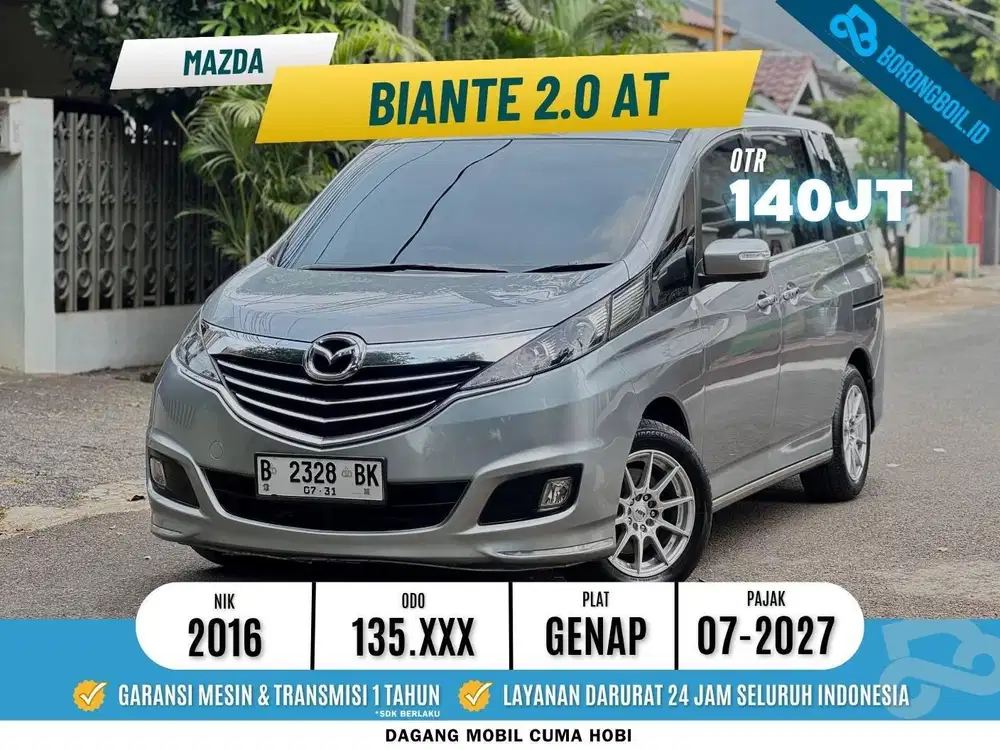 Termurah , Mazda Biante 2.0 AT Skyactive 2016 Silver