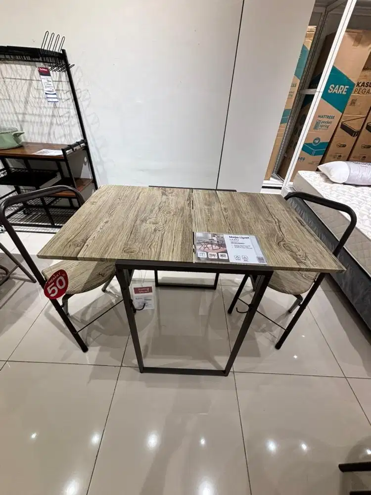 OBRAL MEJA MAKAN  LIPAT 2 KURSI