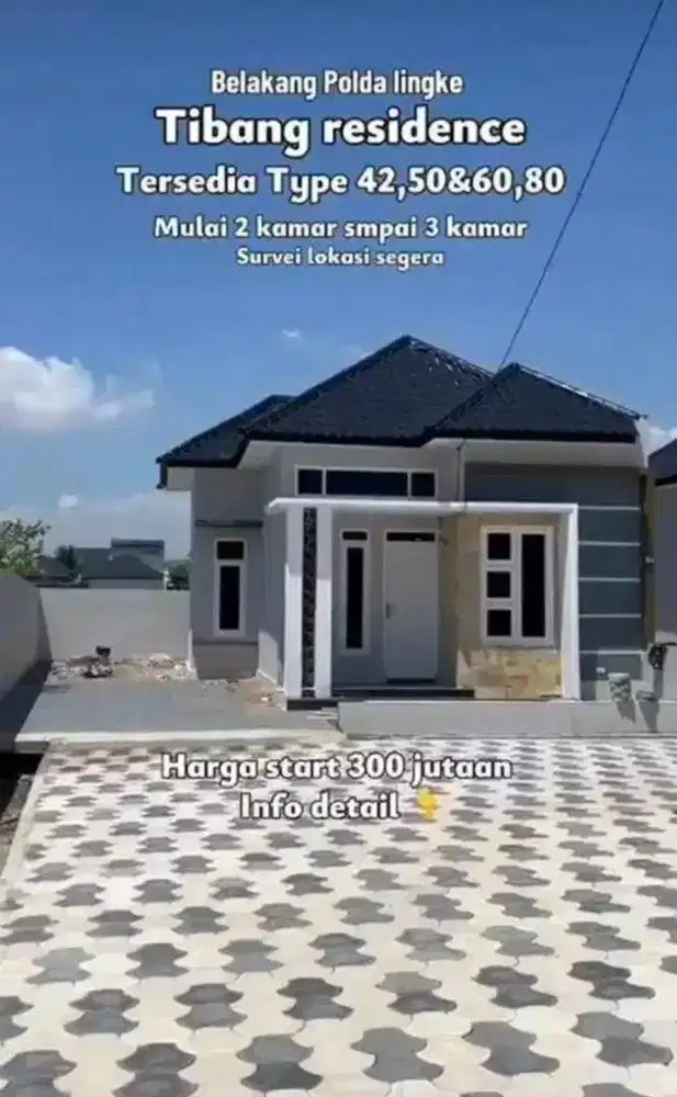 Rmh minimalis siap huni type 50 GP tibang lingke dkt polda aceh