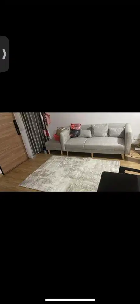 sofa 3 seater warna grey