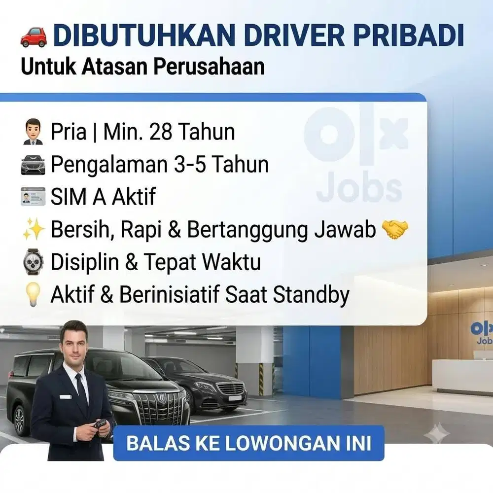 Lowongan Driver Pribadi (Perusahaan)
