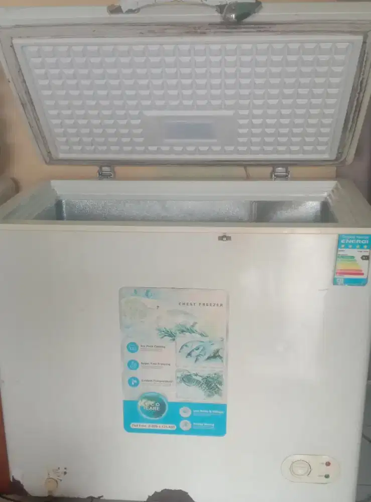 Freezer 300L bekas dingin beku normal