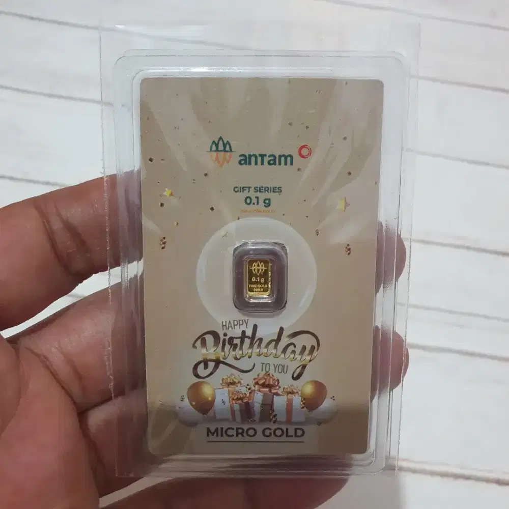 Emas Logam Mulia Antam Microgold 0.1 0,1 gr gram  Premium Gift Series