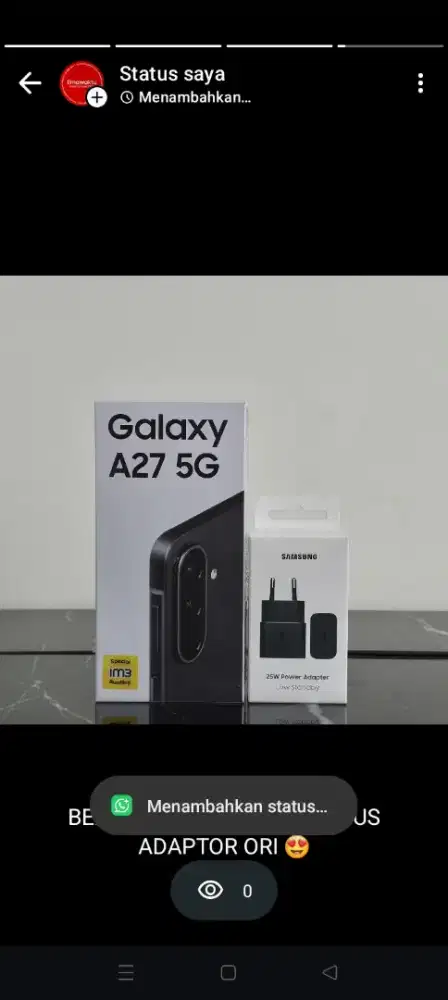 SAMSUNG A27 5G BONUS ADAPTOR ORI