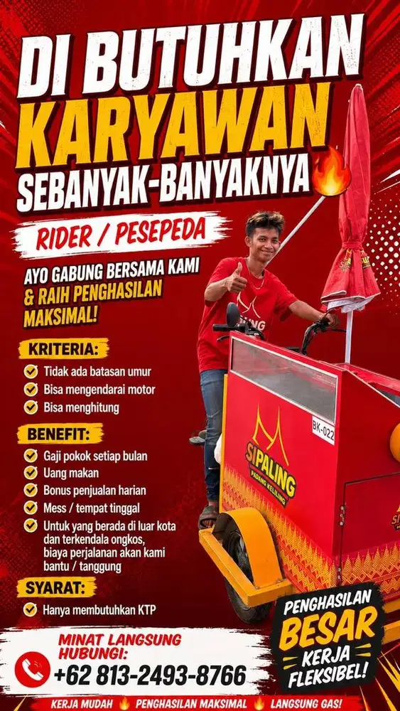 LOWONGAN PEKERJAAN RIDER NASI PADANG KELILING