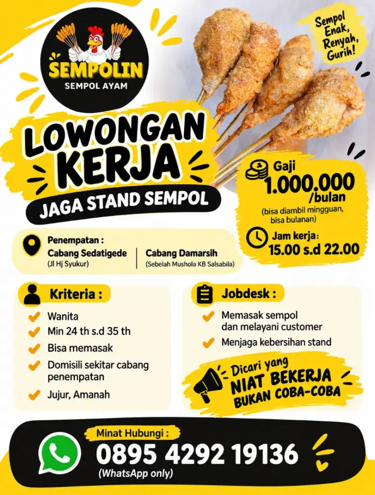 Loker Jaga Stand Sempol