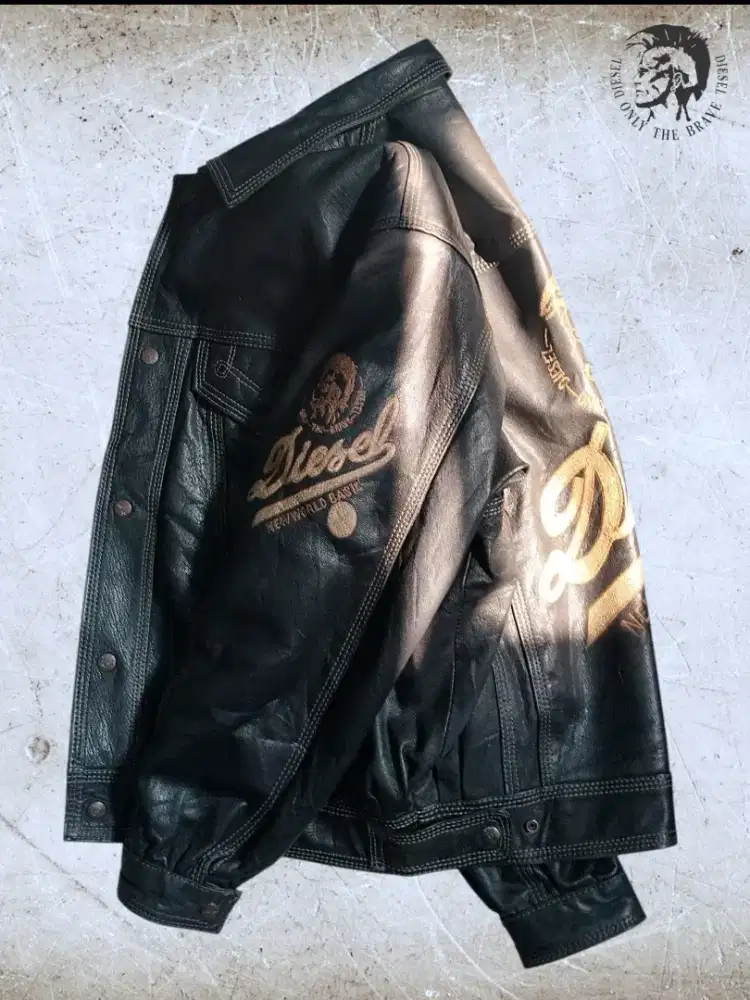 Diesel Vintage Trucker Style Leather