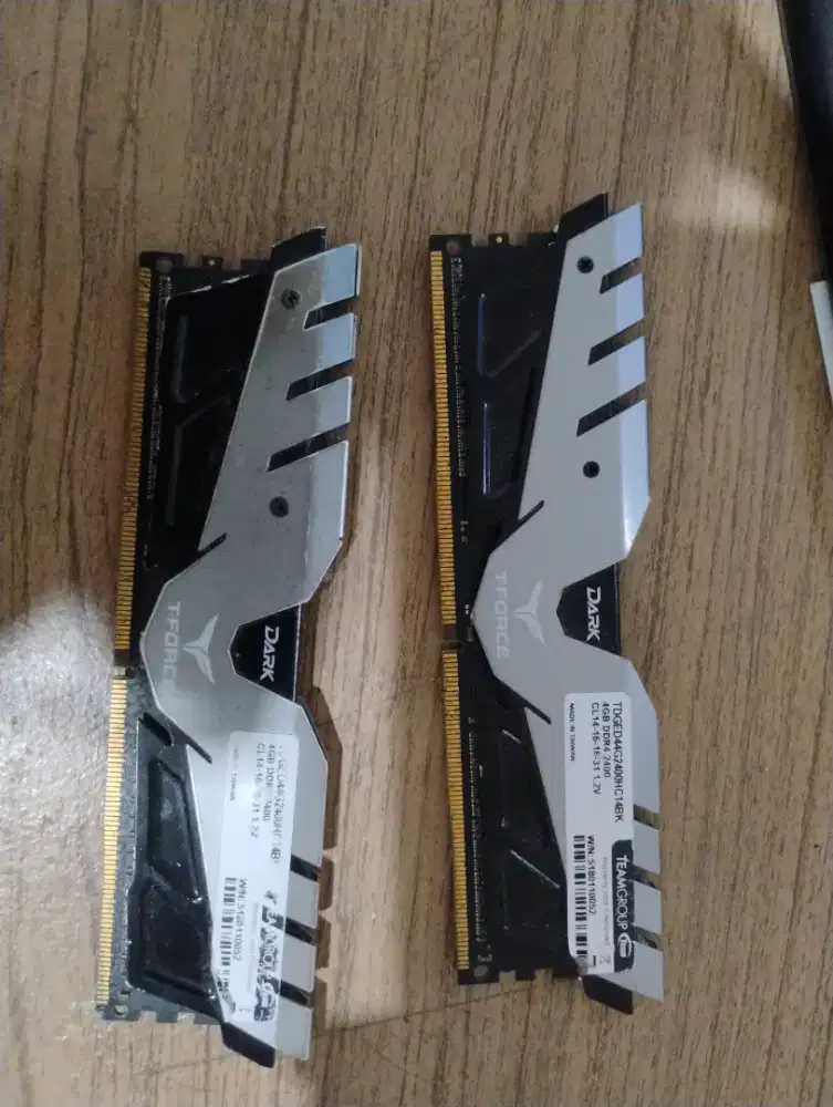 Ram Dark T Force 2x4 GB (8GB kit) DDR4
