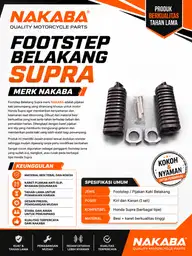 Footstep Belakang Honda Supra Merk Nakaba