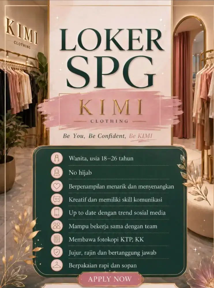 Lowongan kerja SPG di pasar atum