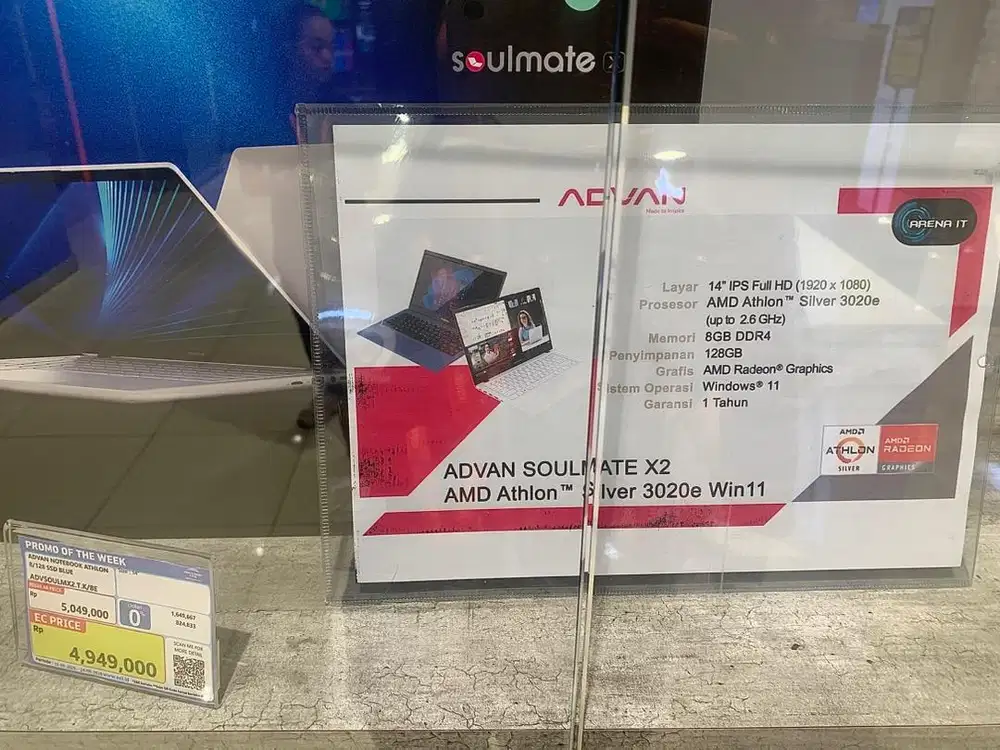 Cicilan advan notebook athlon ssd blue tanpa dp