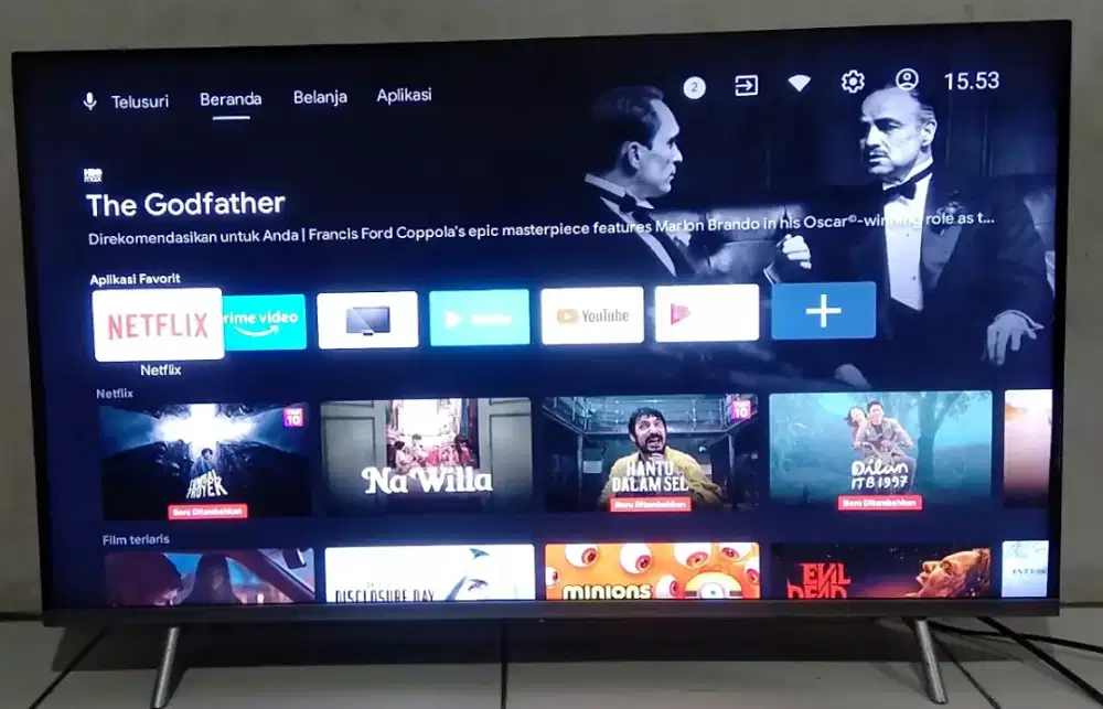 TV LED COOCAA 40 INC SMART ANDROID & DIGITAL TV BAGUS& GAMBAR BENING