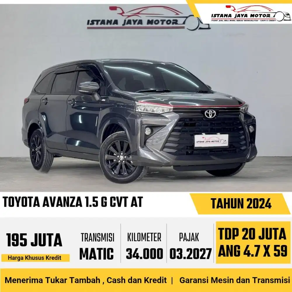 [DP 20JT] Toyota Avanza G 1.5 CVT Automatic 2024