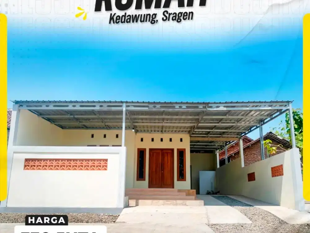 DIjual Cepat Rumah Baru Siap huni Mobil Masuk di Kedawung Sragen
