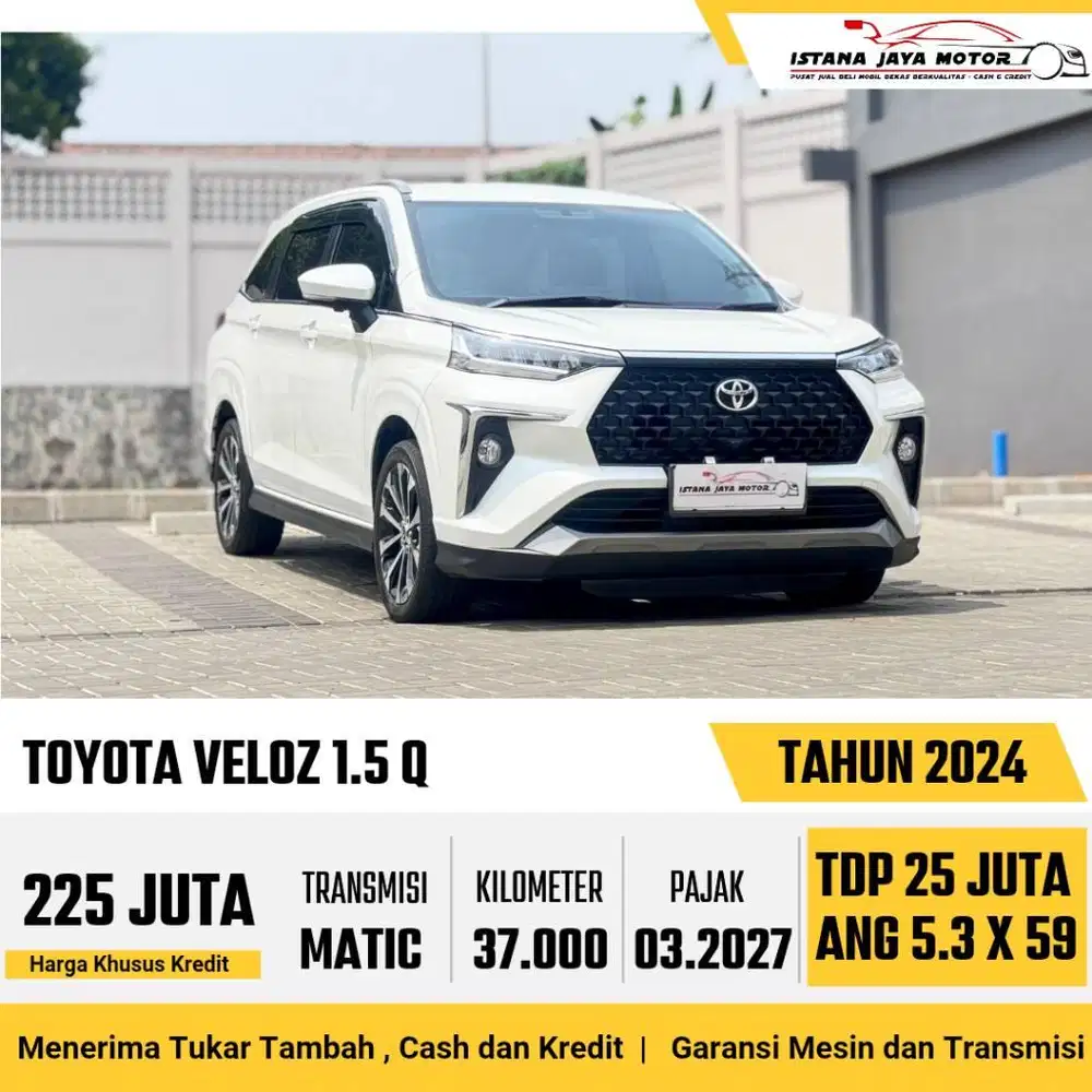 [LOW KM] Toyota Veloz Q CVT 1.5 Automatic 2024 Putih