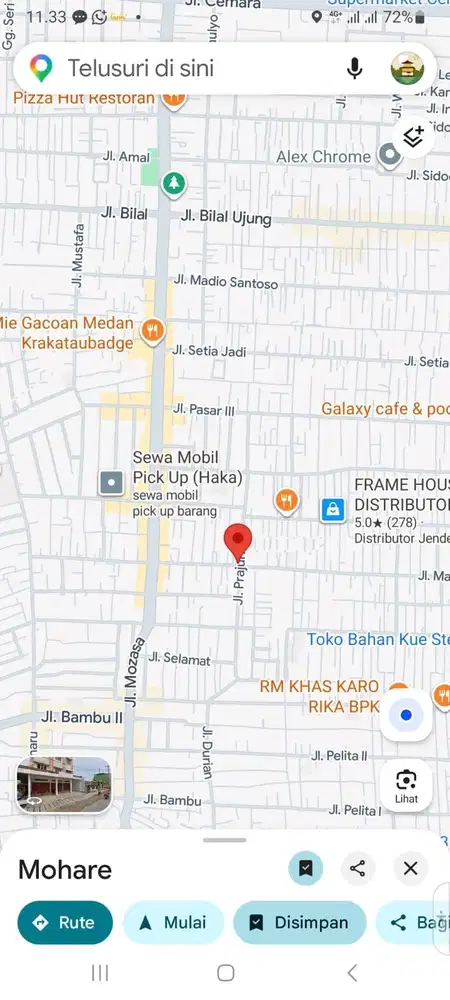 Ruko Gandeng 3 Jl Prajurit Krakatau Glugur SHM ex Minimarket dijual Mu