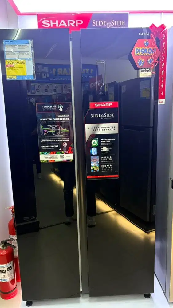 Kulkas Side by Side Sharp 532L 150watt Inverter
