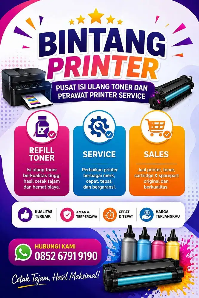 pusat isi ulang tinta toner printer
