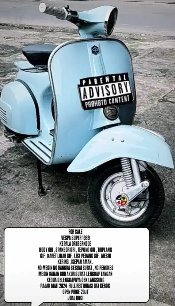 Jual motor antik vespa
