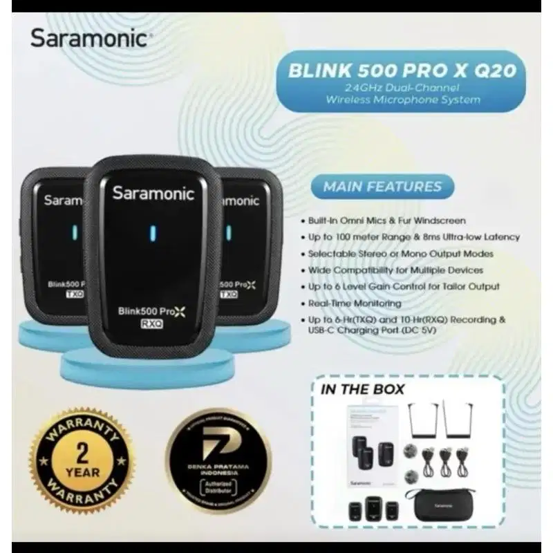Saromic Blink500 Pro X Q20 Dual-Channel Wireless Microphone System