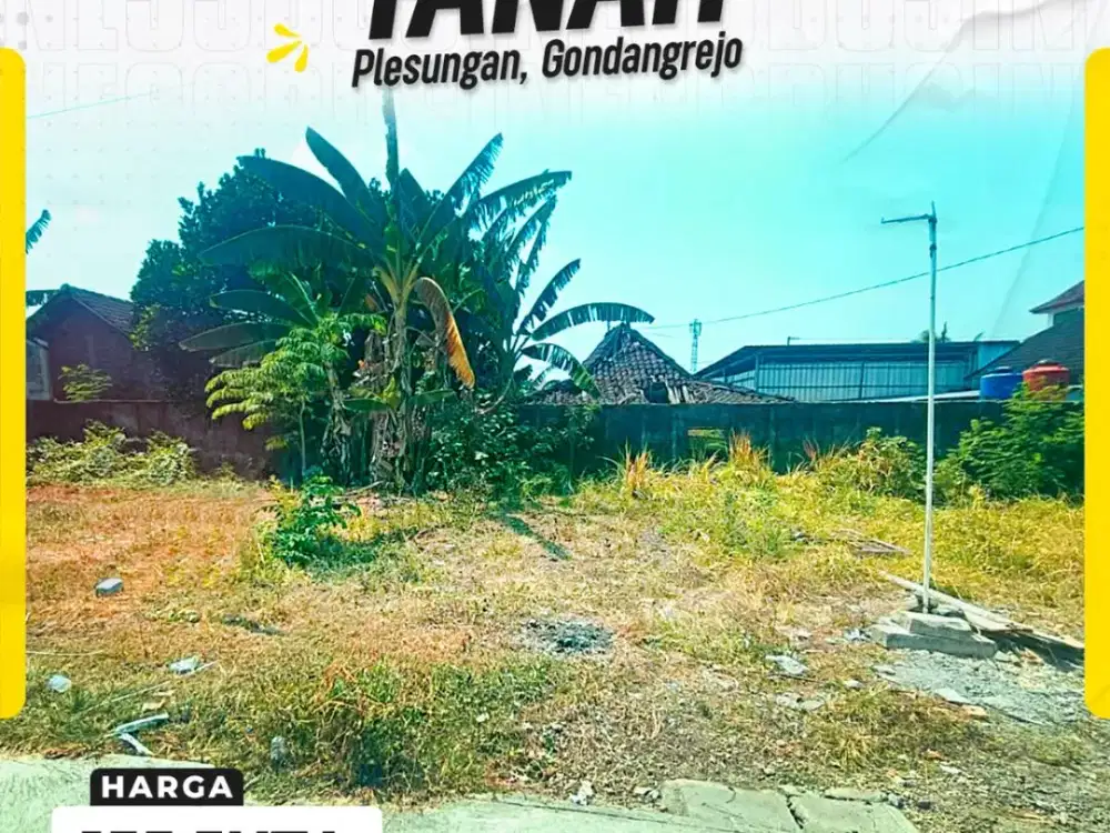 DIJUAL TANAH KAVLING SIAP BANGUN MURAH DI PLESUNGAN, GONDANGREJO, KARANGANYAR