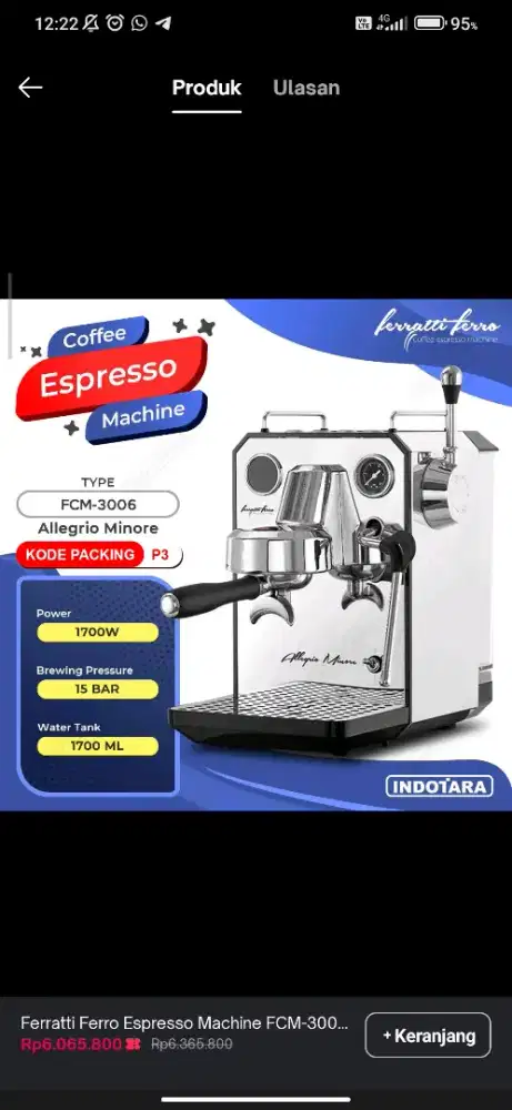 Mesin Kopi Esspresso