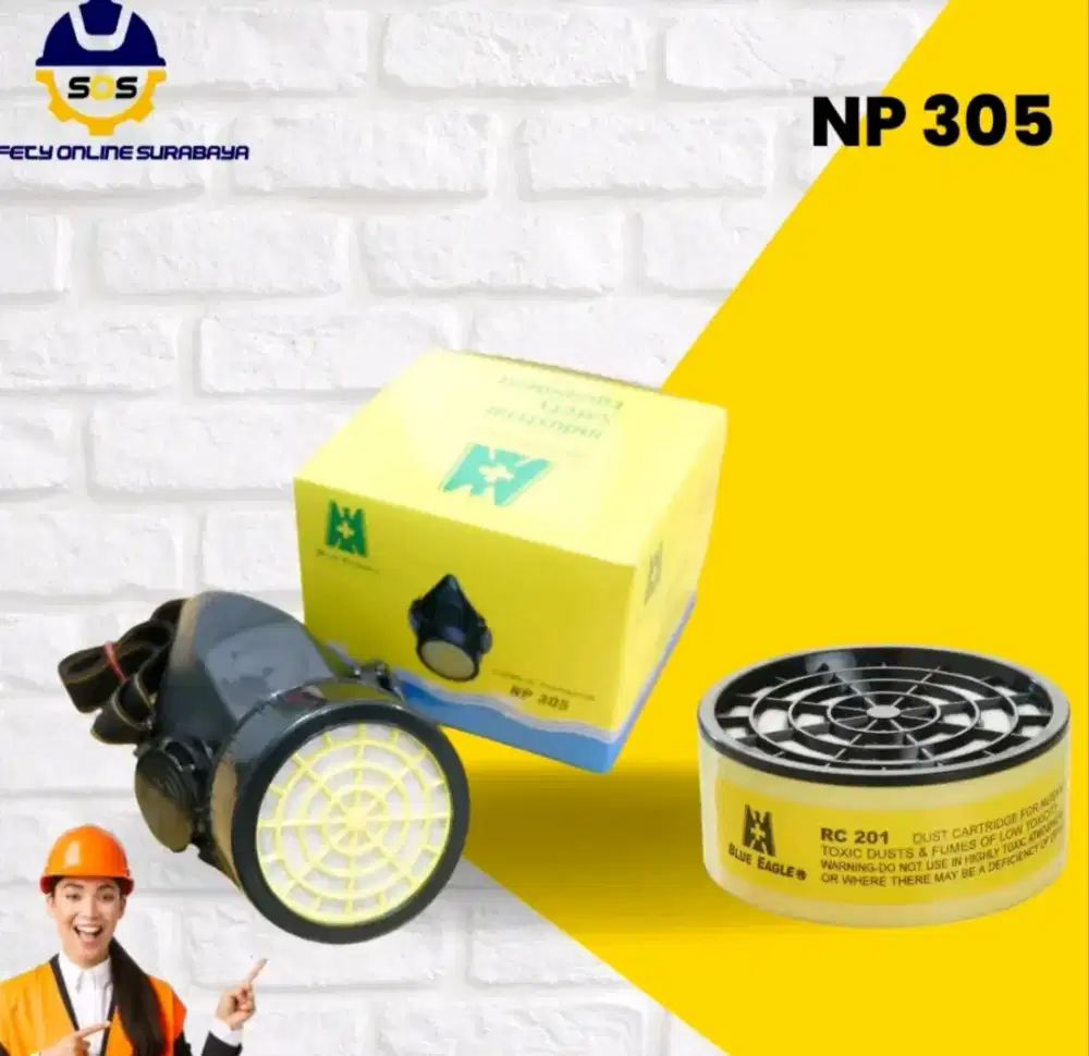 MASKER RESPIRSTOR BLUE EAGLE NP 305
INCLUDE FILTER/CARTRIDGE RC 201