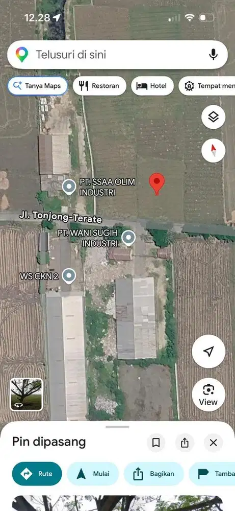 DI JUAL SAWAH 1.600 m - AKSES CONTAINER