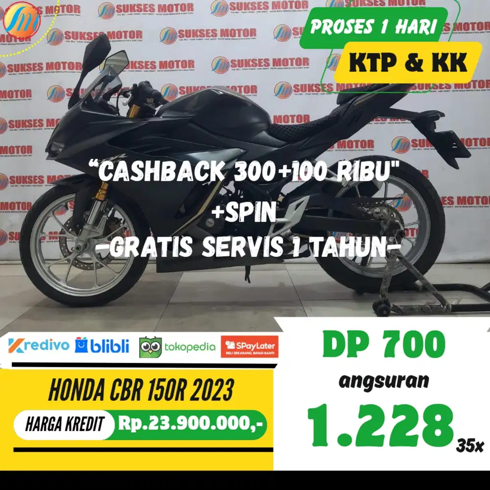 DP HANYA 700RB HONDA CBR 150R 2023 ANGSURAN SANGAT TERJANGKAU KTP KK