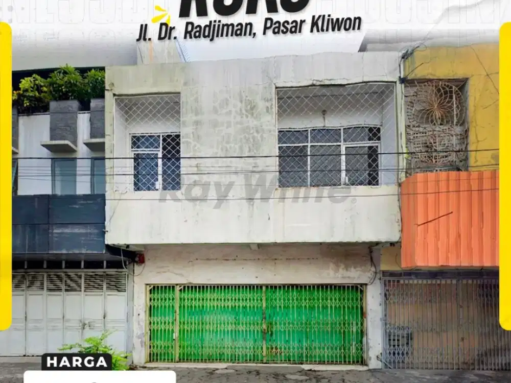 DIJUAL RUKO KOMERSIAL MEWAH DI JL. DR. RADJIMAN, KAUMAN, PASAR KLIWON, SURAKARTA