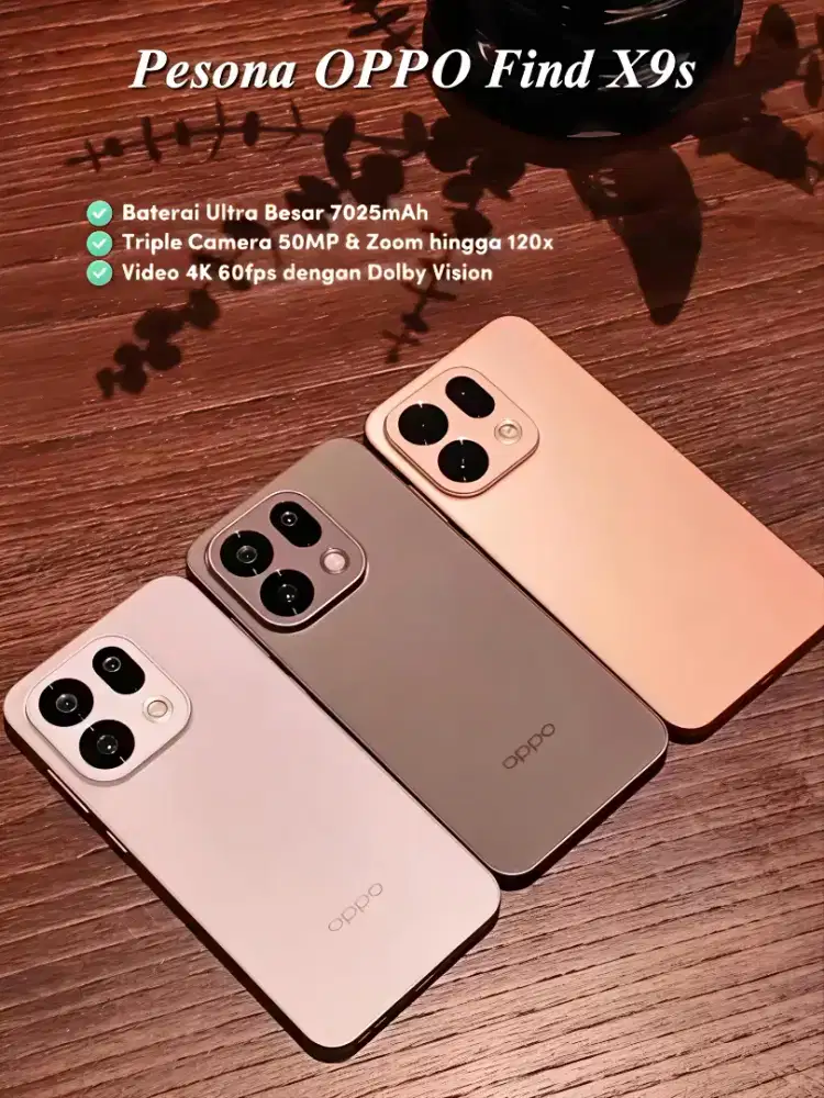 PROMO OPPO Find X9s 5G Garansi Resmi - Harga Spesial Rima | Cicilan 0%