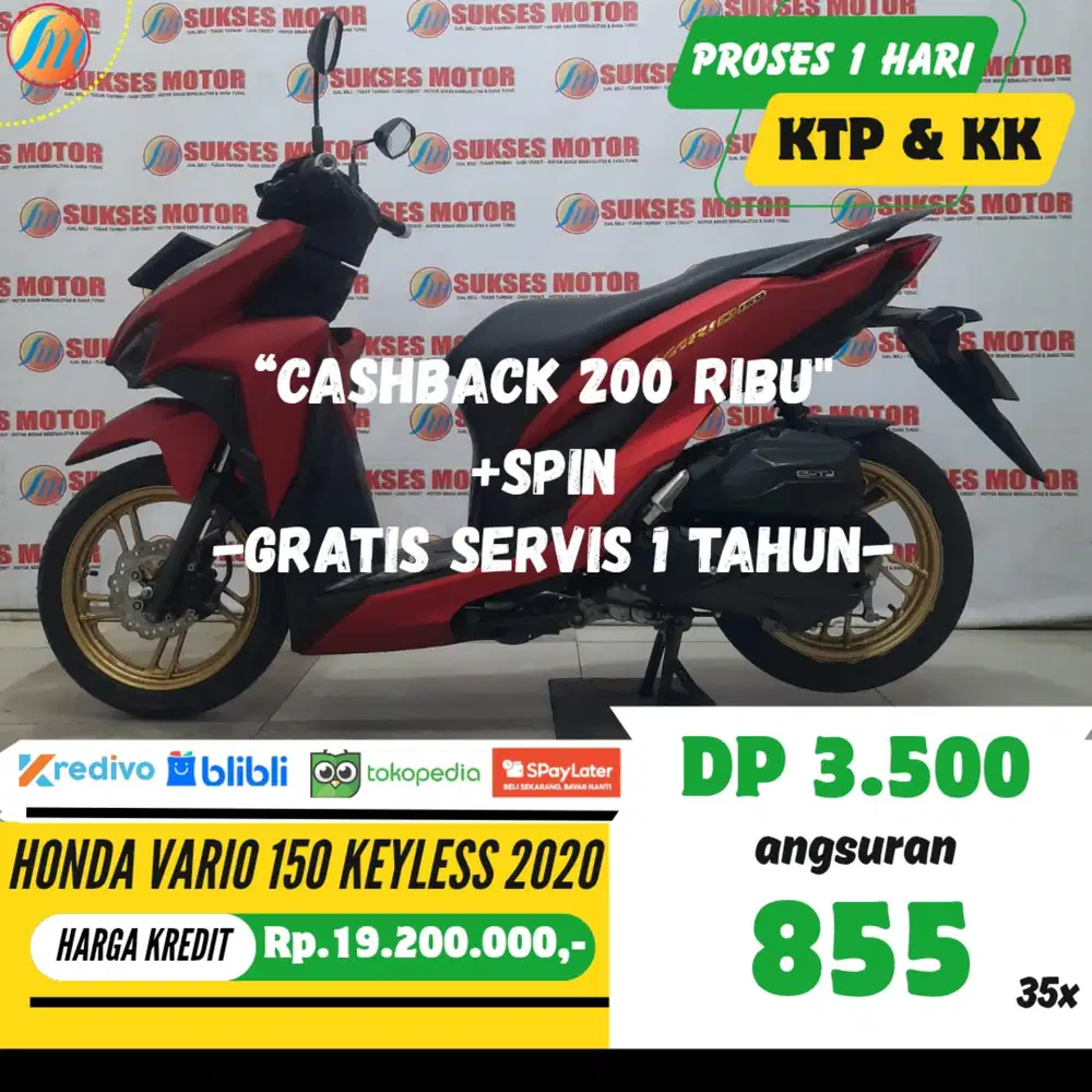 HONDA VARIO 150 KEYLESS 2020 KREDIT MURAH ANGSURAN SANGAT RENDAH