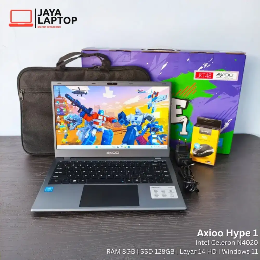 Axioo Hype 1 Celeron RAM 8GB SSD 128GB Laptop Second Bekas Murah