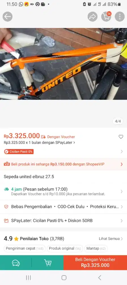 Sepeda UNITED ELBRUZ ORANGE