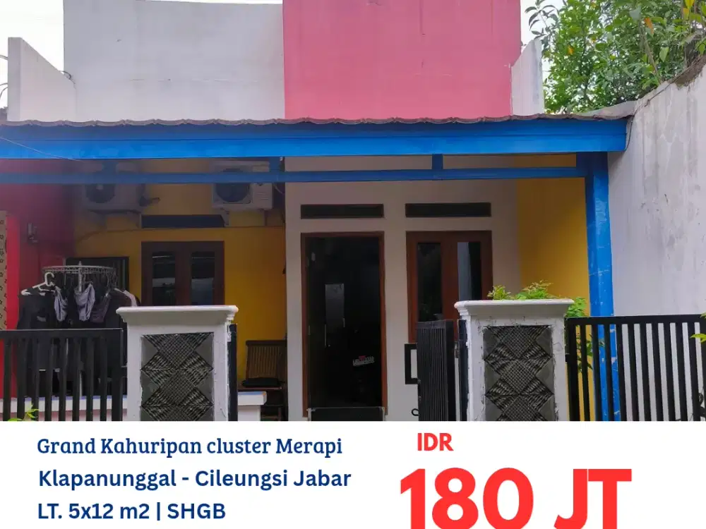 HFN0341 rumah 1 lantai SEMI FURNISH baik terawat Kuldesak di perumahan Grand Kahuripan Cluster Merapi, Klapanunggal, Cileungsi, Jawa Barat