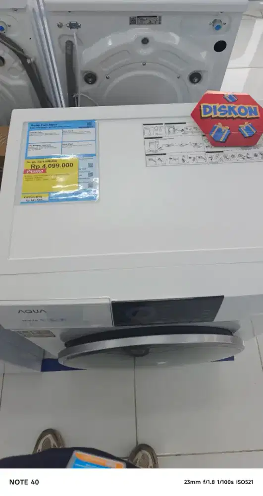 MESIN CUCI FRONT LOADING AQUA