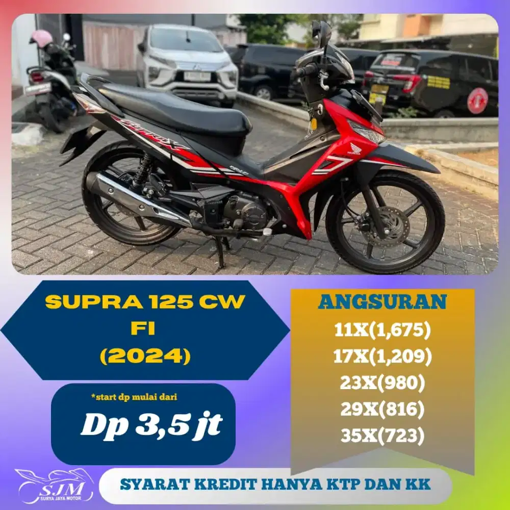 HONDA SUPRA X 125 CW FI 2024 CASH & KREDIT