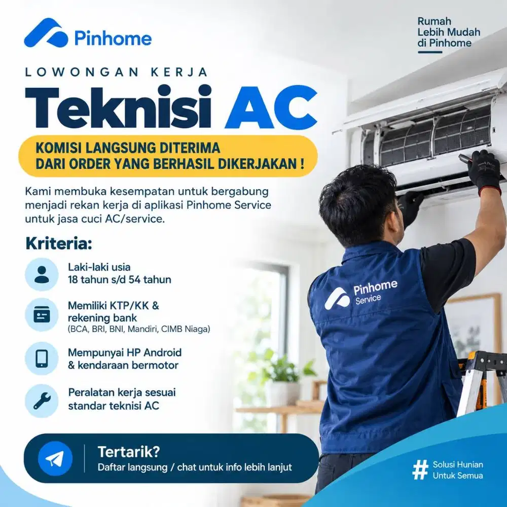 Teknisi AC di Aplikasi Pinhome