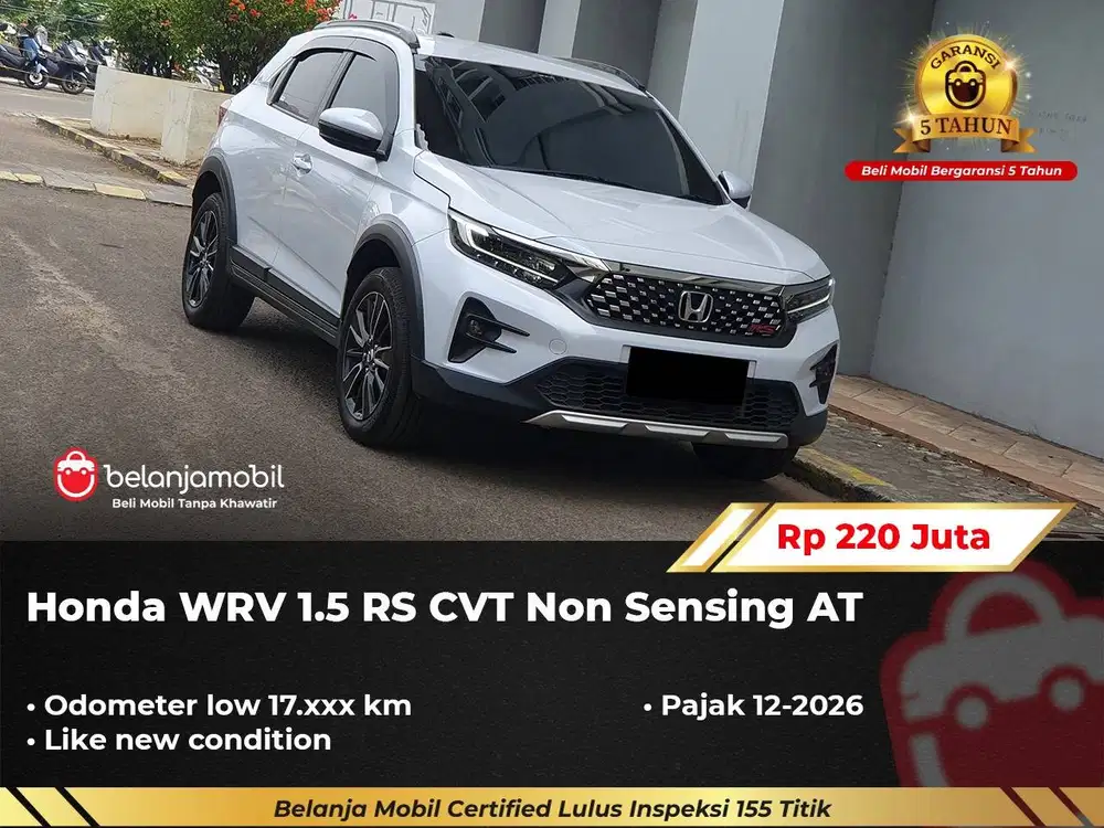 [GARANSI 5TH] Honda WR-V WRV WR V 1.5 RS Non Sensing 2023/2024/2025