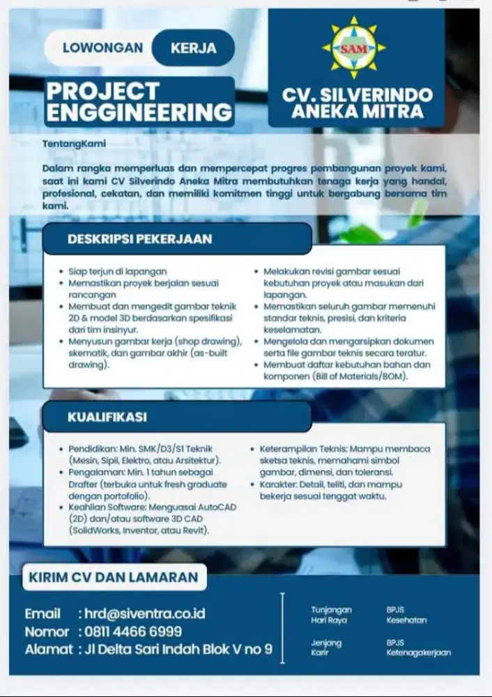 Lowongan Pekerjaan Project engineering