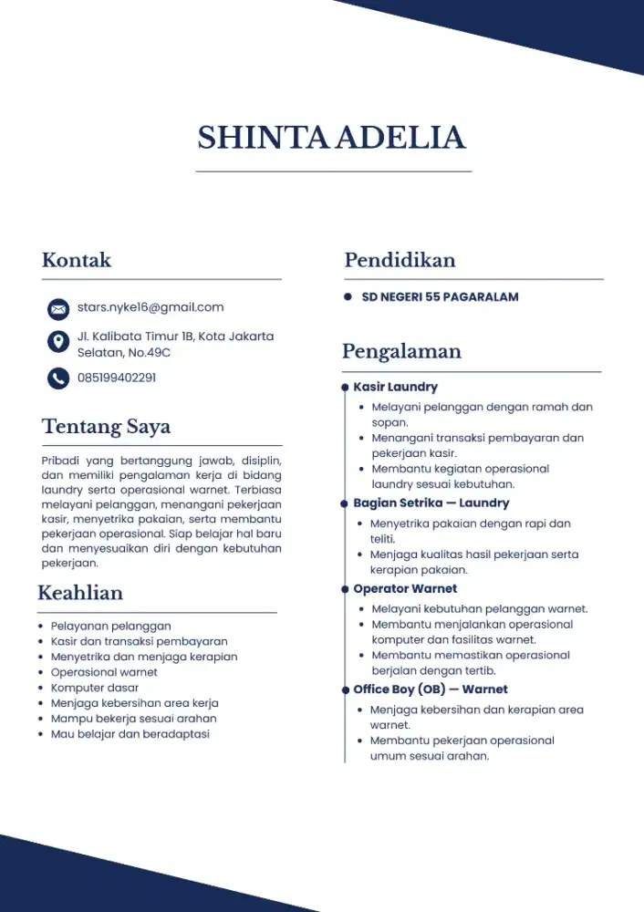 cari kerja apa aja modal ktp kk