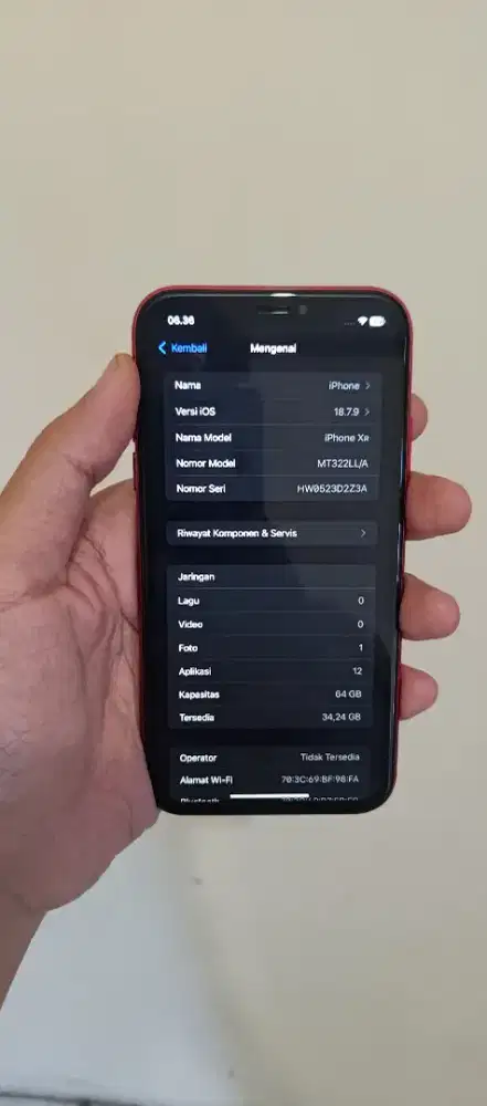 iPhone xr 64gb asal ayeuna 1.7