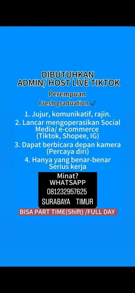 Dicari host live celana prelove