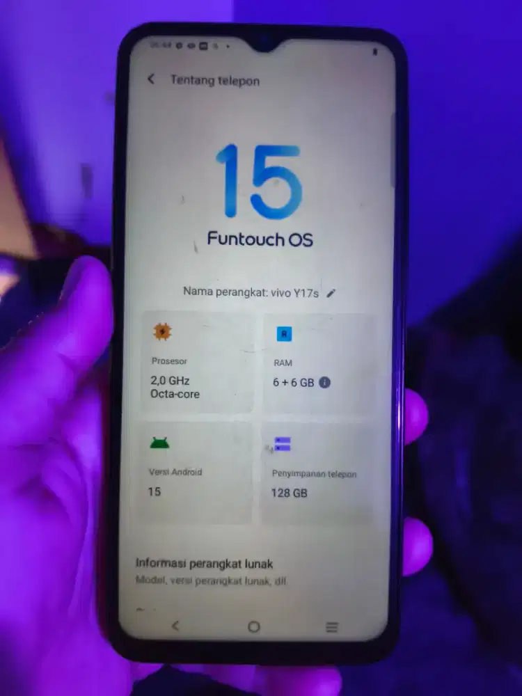 Di jual murah HP vivo Y17s ram 6+6/28